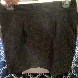 Black Leopard print skirt- has pockets